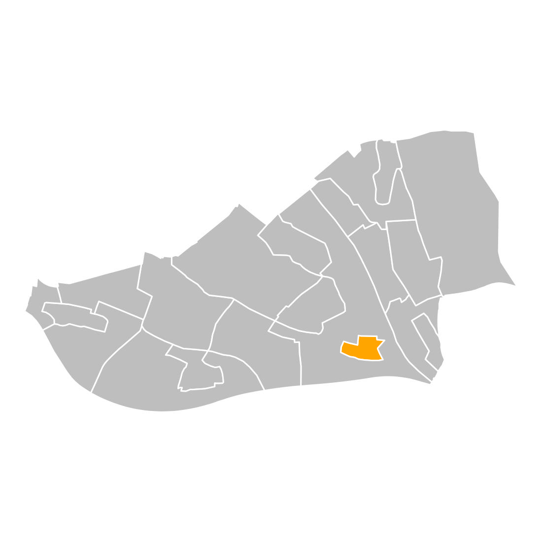 Locatie van buurt Heumen in Heumen