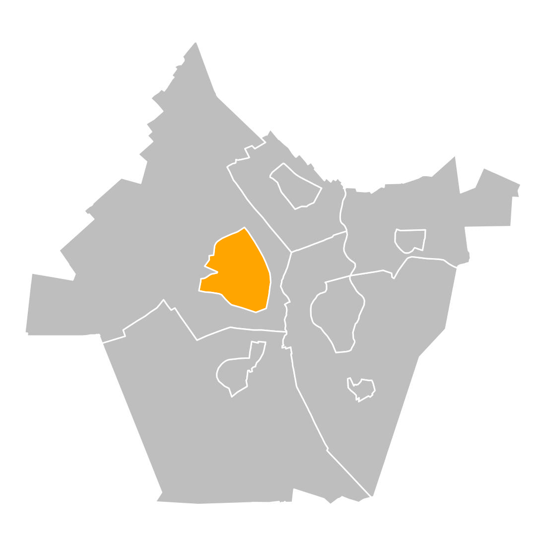 Locatie van buurt Hilvarenbeek in Hilvarenbeek