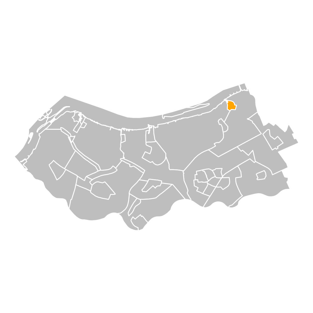 Locatie van buurt Moerdijk in Moerdijk