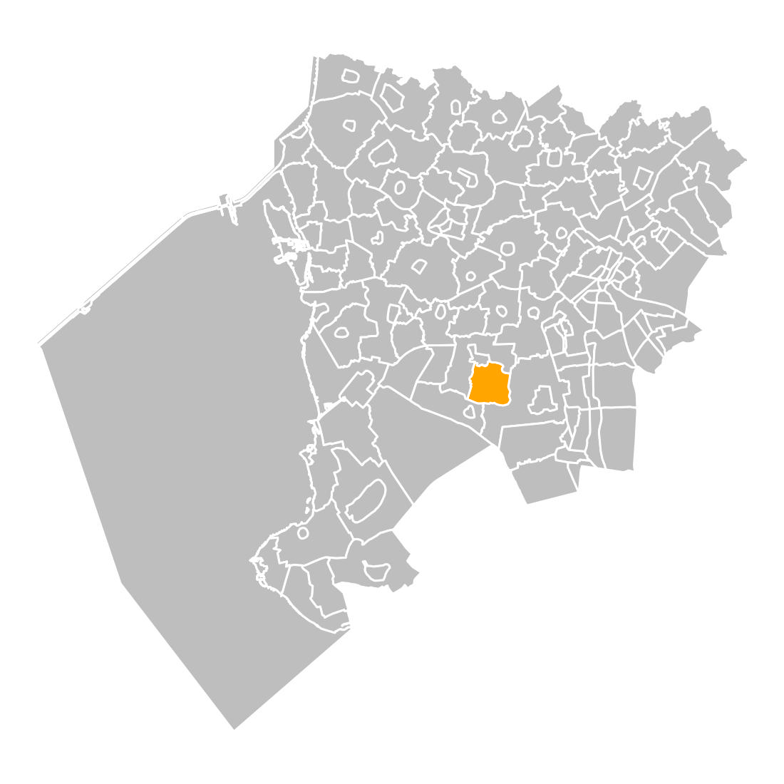 Locatie van buurt Idzega in Súdwest-Fryslân